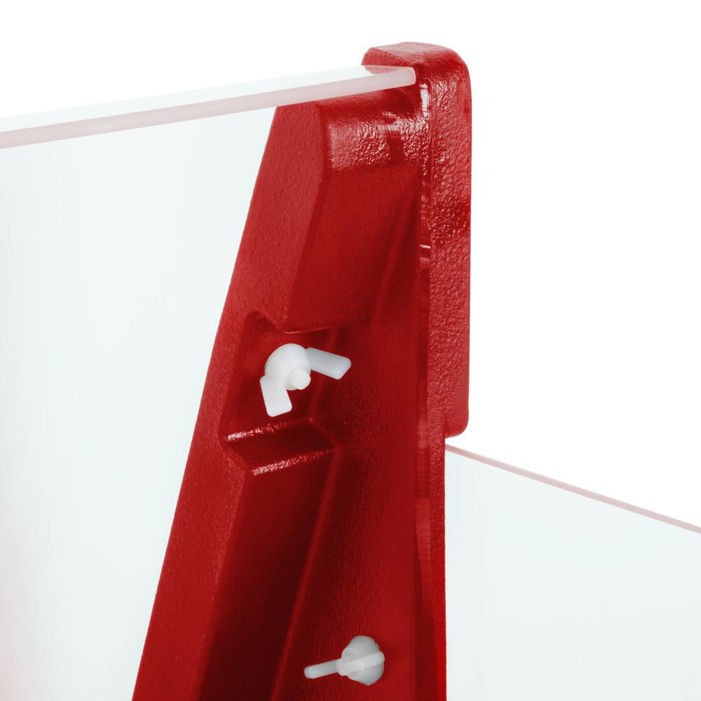 4& Red Free-Standing Sneeze Guard H85781