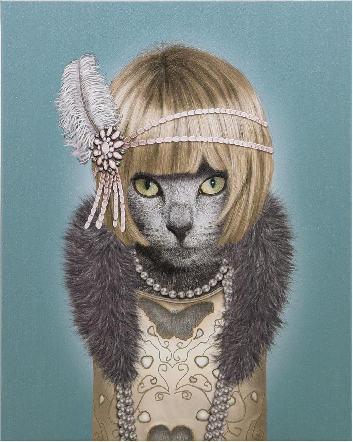 Cat Canvas Wall Art, 20 x 16 x 2 H267