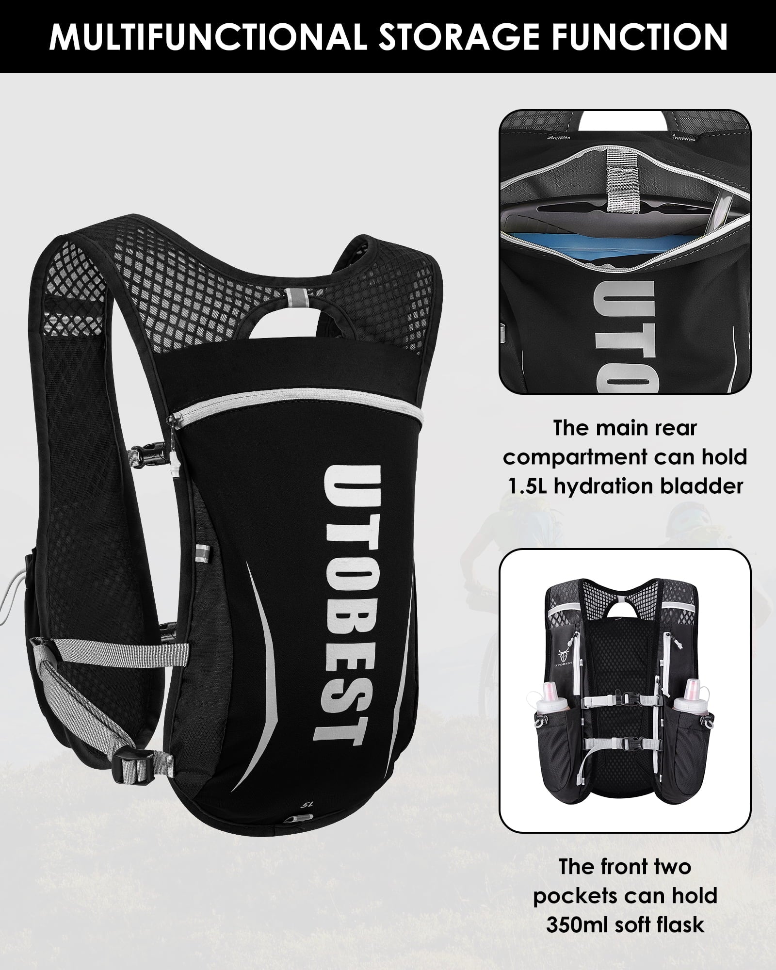 Running Backpacks Hydration Pack Running Vest 5L M7320