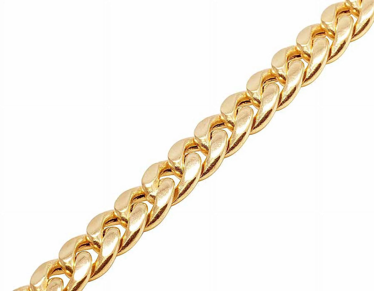10K Yellow Gold Miami Cuban Link Chain J344743