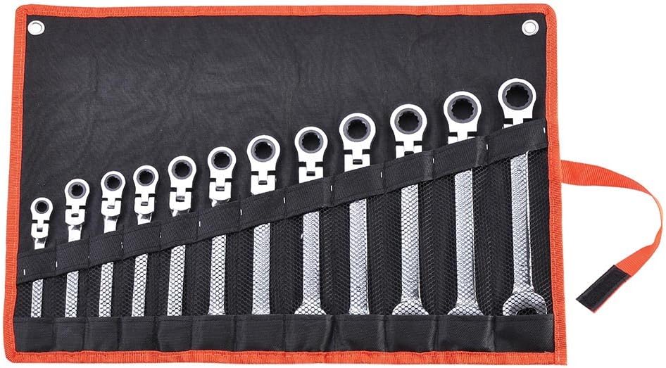 12pc Ratchet Spanner 8-19mm Metric Wrench Set N58760