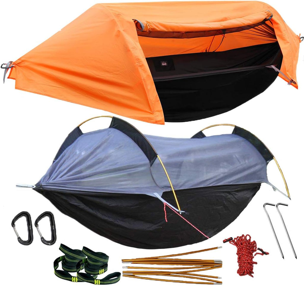 Camping Hammock with Net and Rainfly Cover M8183