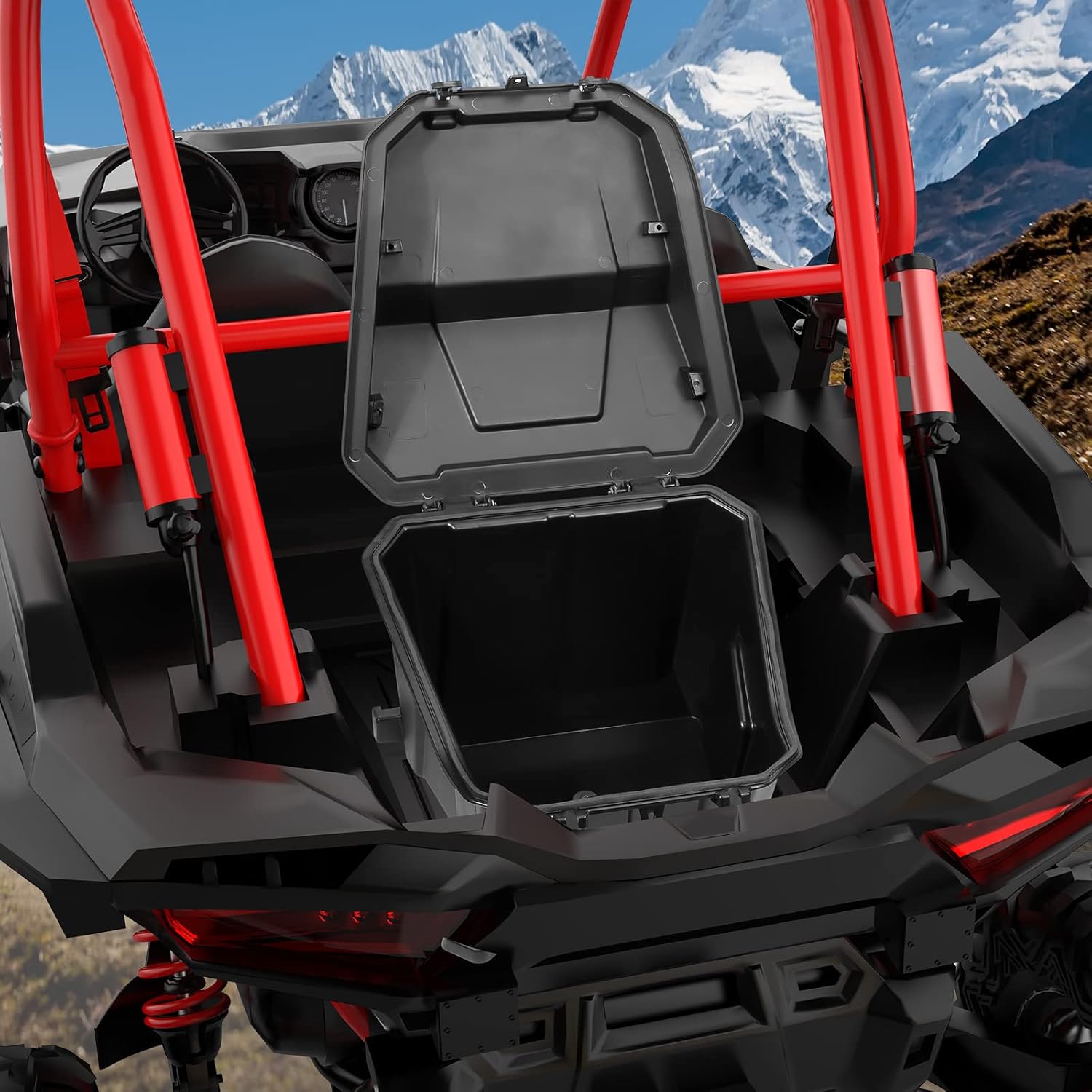 Waterproof Storage Box for Polaris RZR 900/ XP 1000/ XP 4 1000/ S 2014-2022 Black X1426