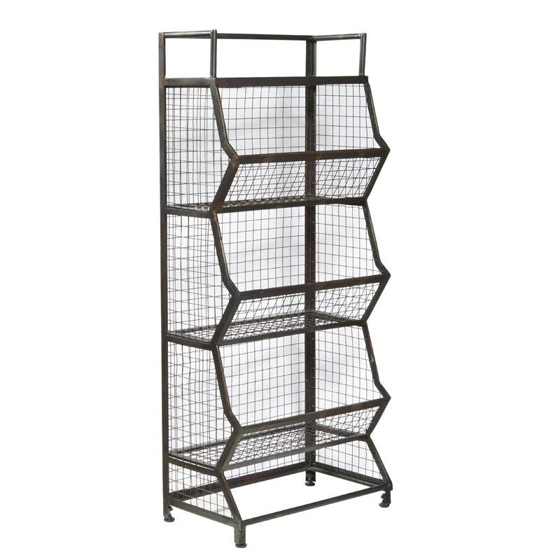Metal Etagere in Iron and Rustic S571