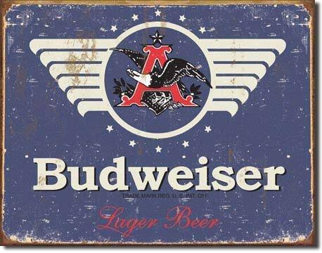 Vintage Tin Budweiser Signs L79500