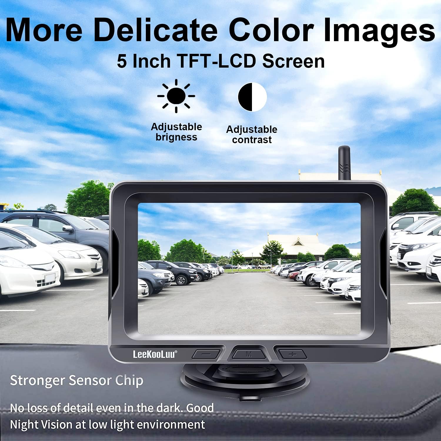 Wireless Backup Camera 5 Inch HD 1080P Bluetooth Two Channels Waterproof Night Vision V92609