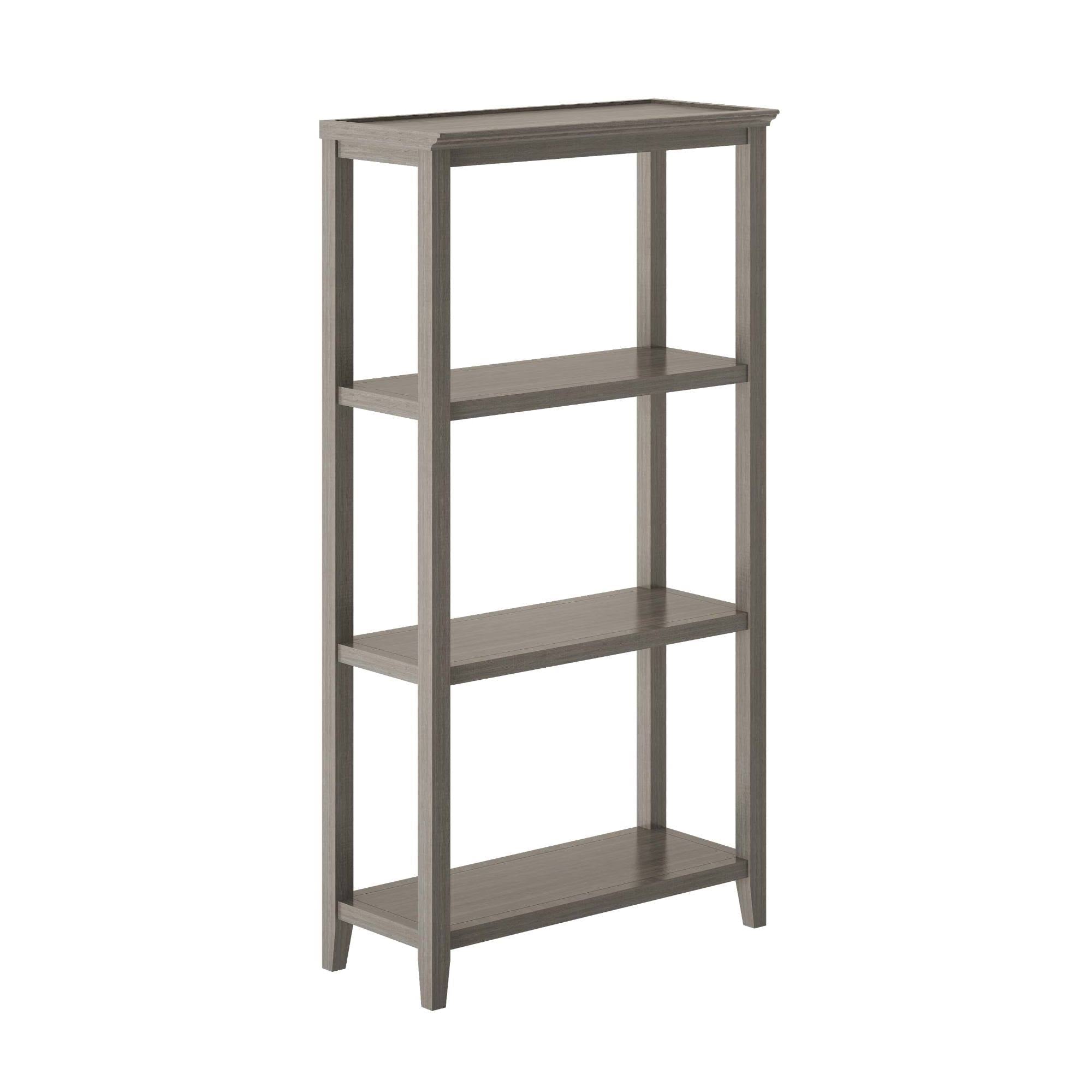 Washed Gray Solid 3-Tier Tall Vertical Bookcase U962847