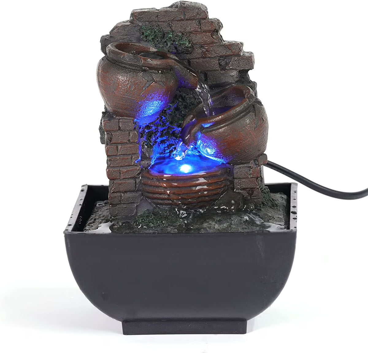 Tabletop Water Fountain with Lights Rolling Ball W317662