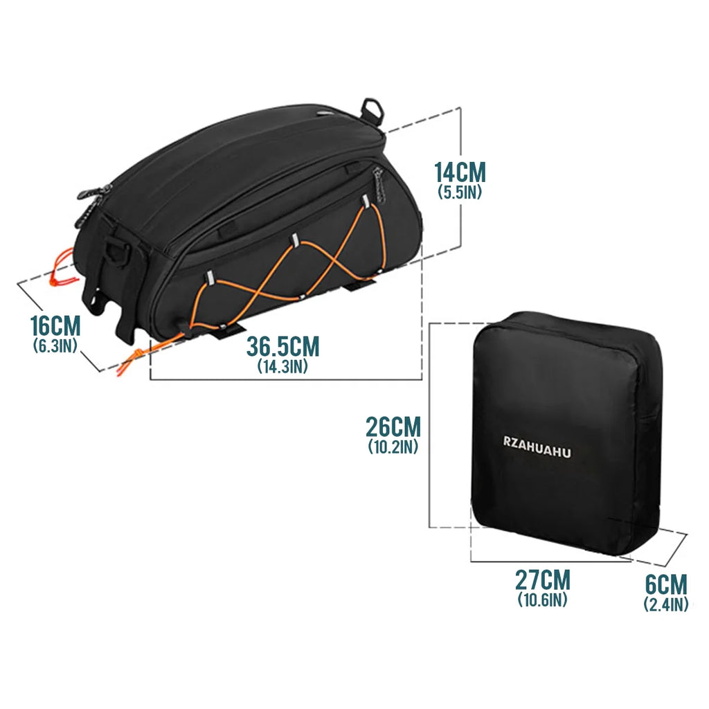 Waterproof Bike Rack Bag Set with Trunk Bag and Side Hanging Bags U1865