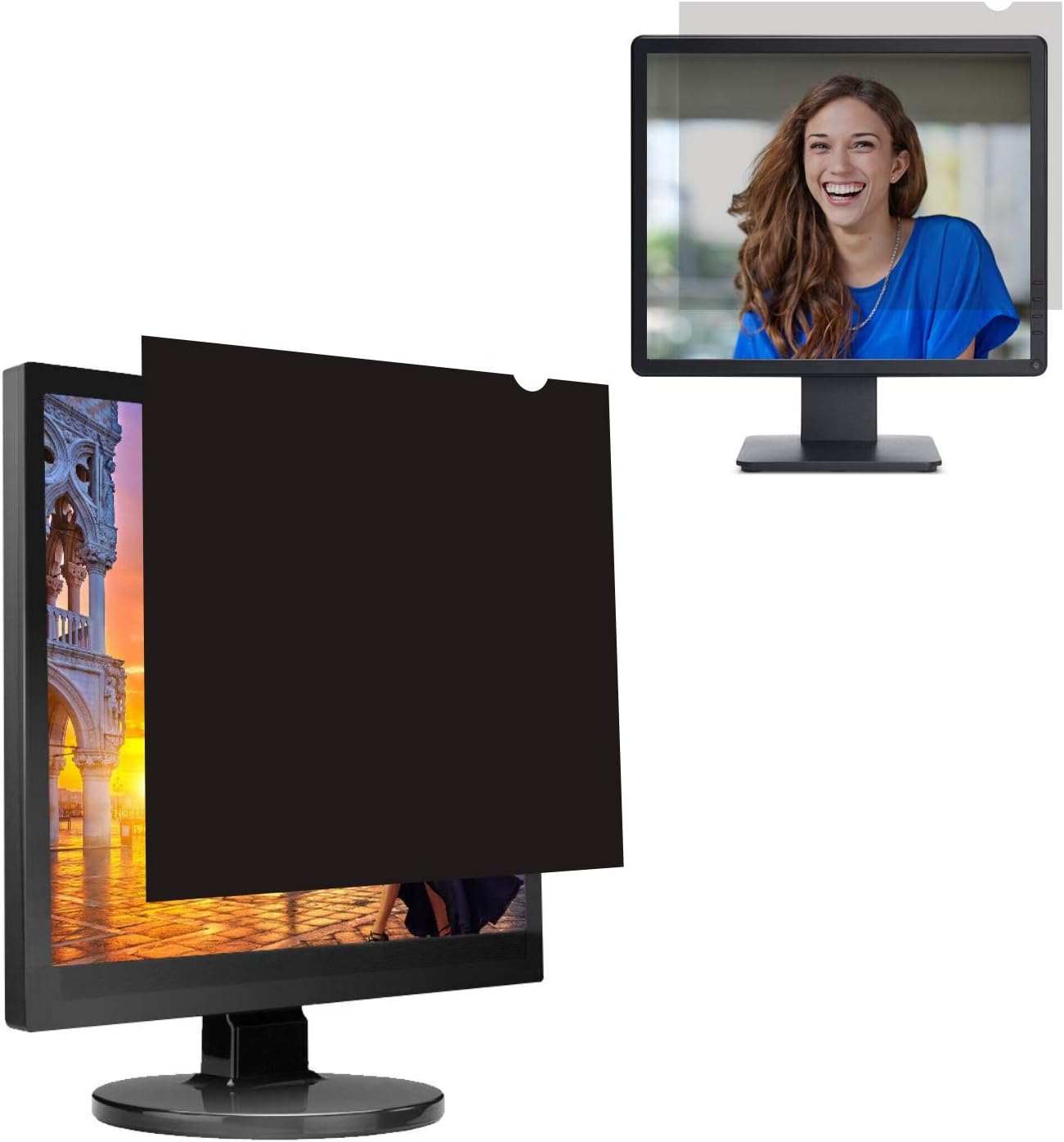 19-inch Standard 5:4 Monitor Privacy Screen Protector, Anti-Glare, Pack of 2 J213710