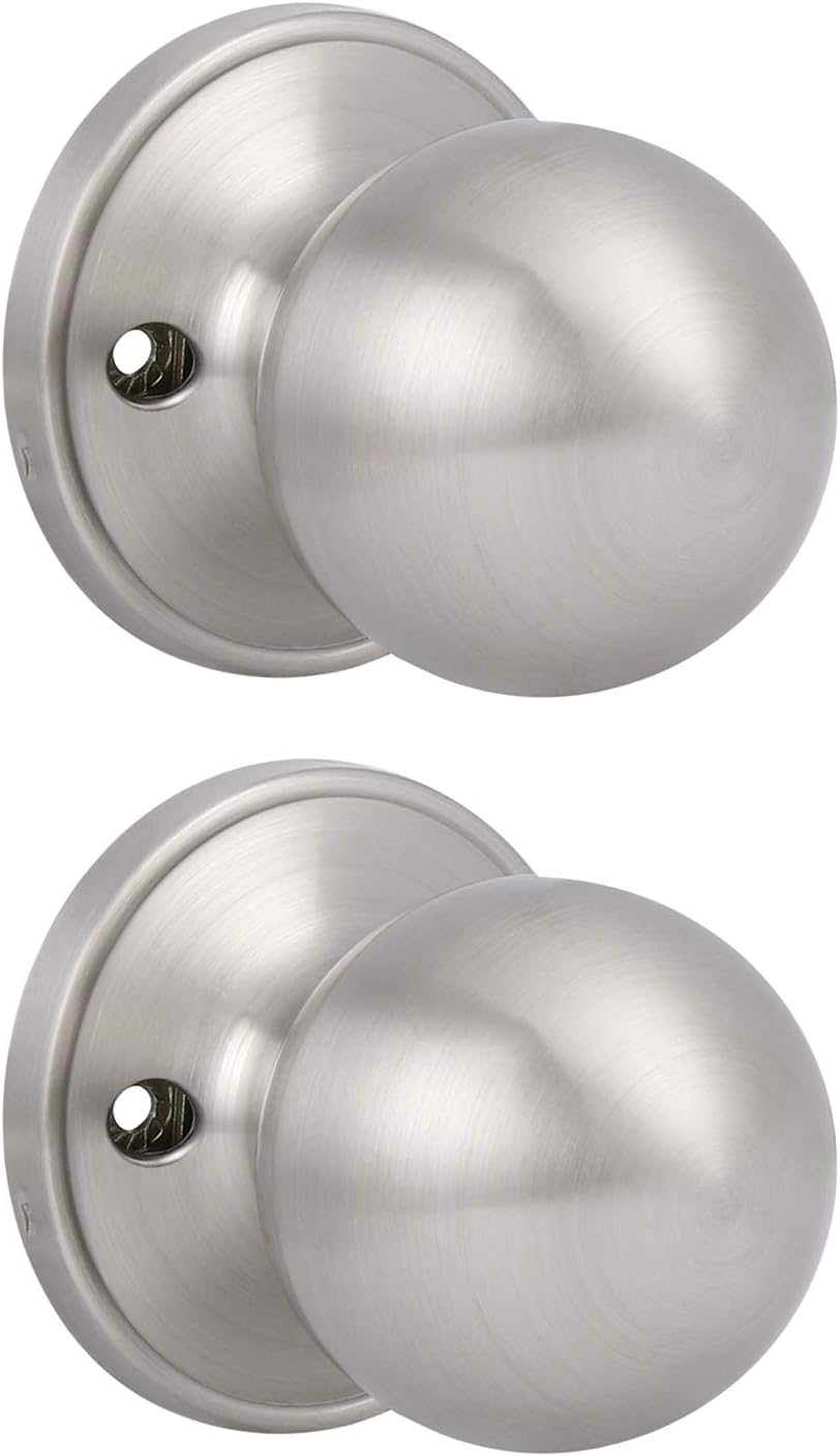 5 Pack Brushed Nickel Passage Door Handles P5080