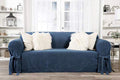 Navy/White One Piece Sofa Slipcover O78064