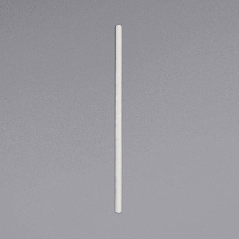 Giant White Wrapped Paper Straw - 2200/Case L26243