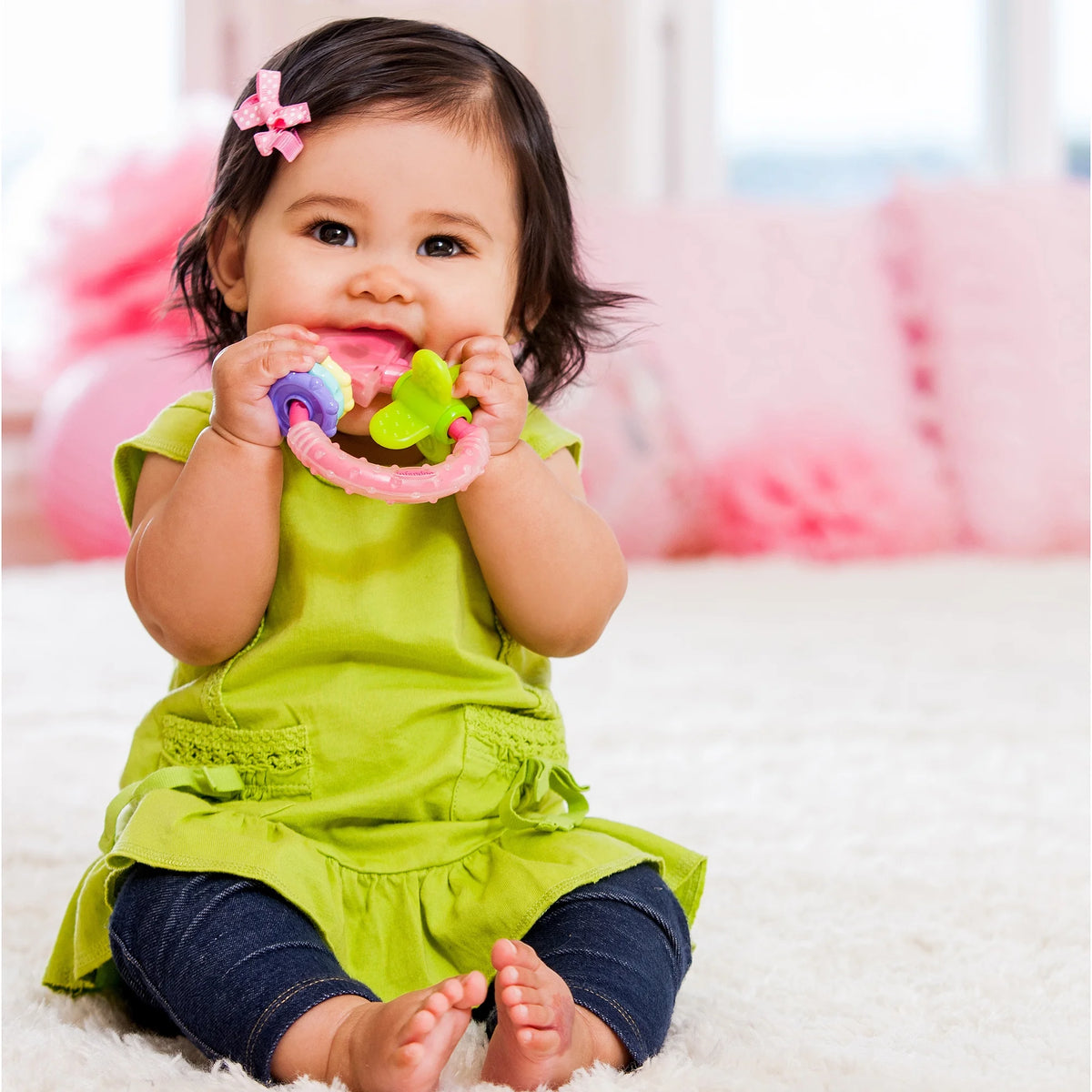 Sparkle Chew and Play Ring Teether H11138