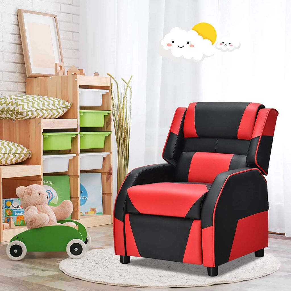 Red Ergonomic PU Leather Gaming Recliner Chair J175