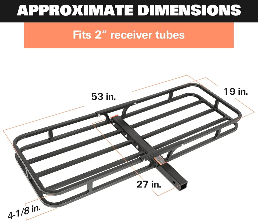 Hitch Mount Cargo Carrier with Net and Strap D215020