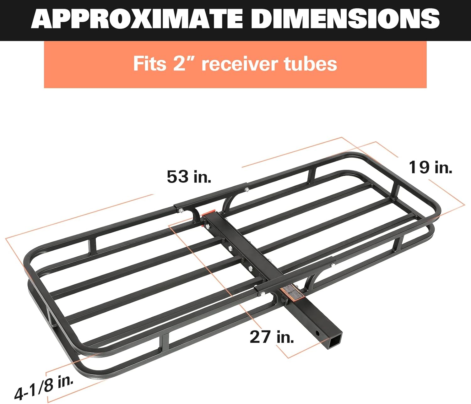 Hitch Mount Cargo Carrier with Net and Strap D215020