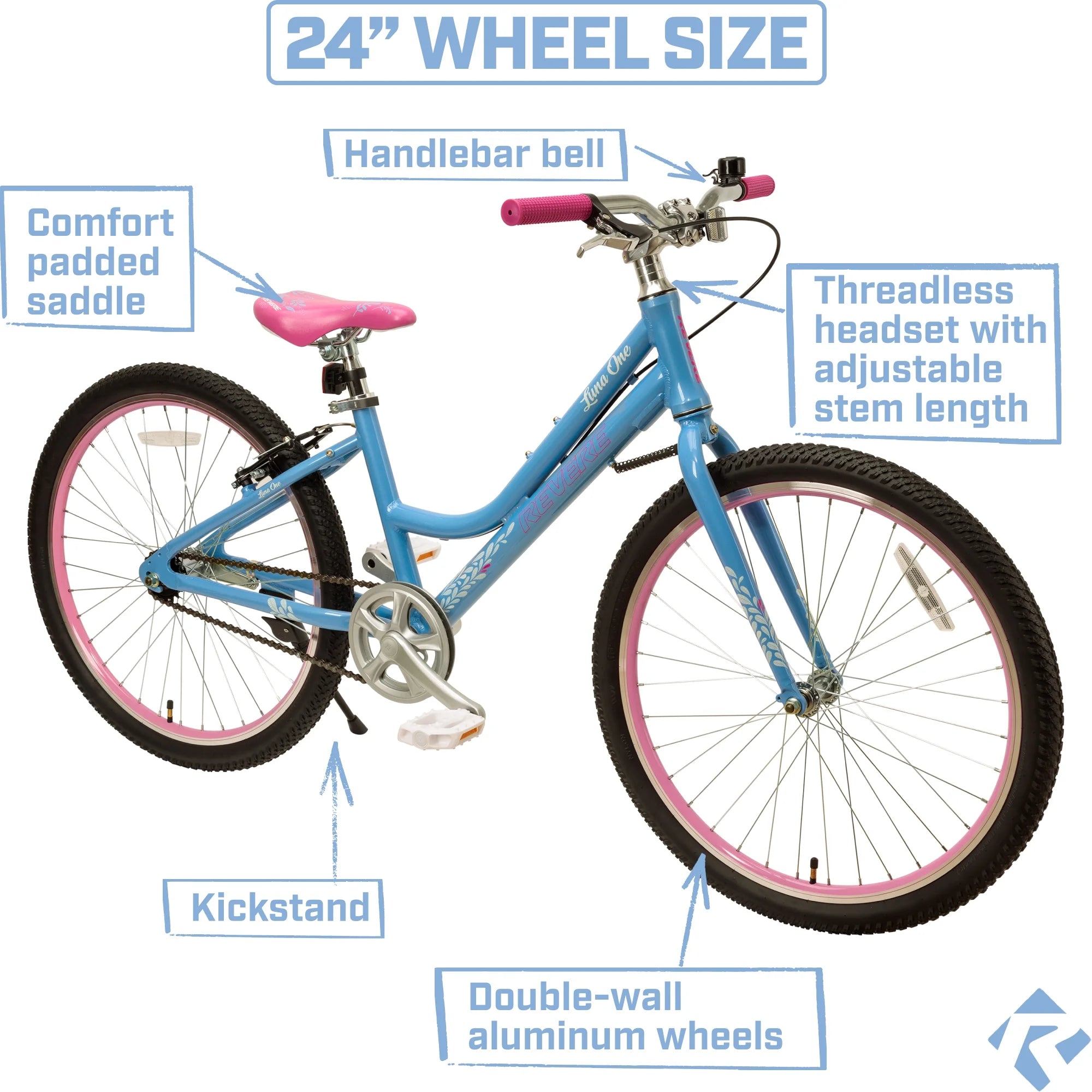 24" Girls Cruiser Bicycle, Lightweight Aluminum Frame W598054