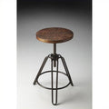 Distressed Wood Seat Bar Stool V5686