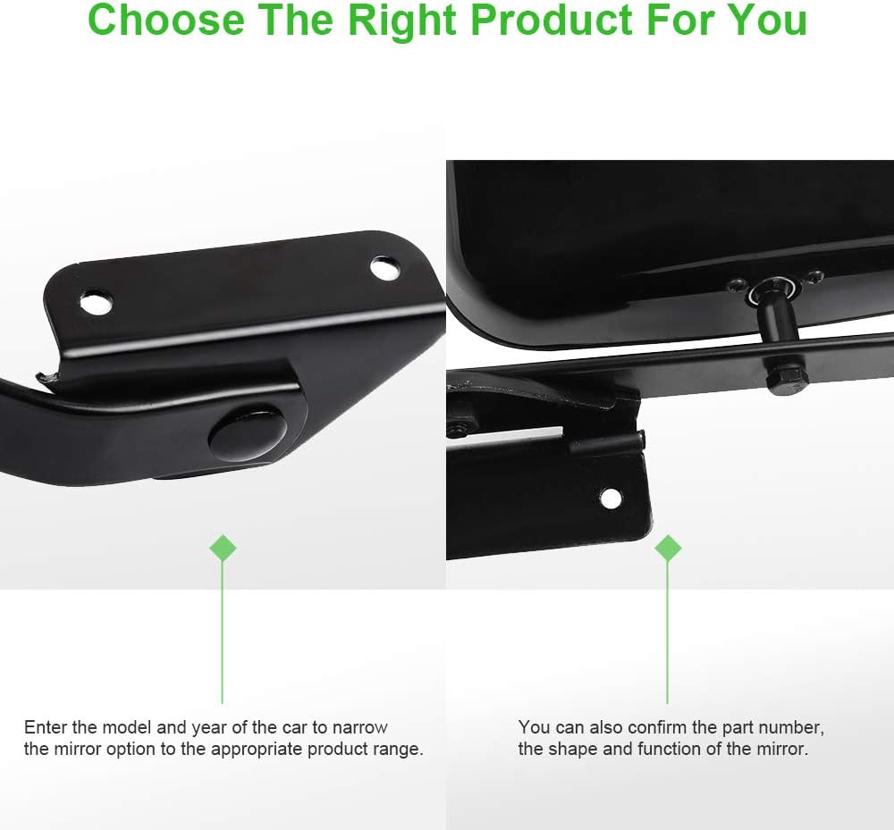 Manual Fold Side View Mirrors Pair U30460