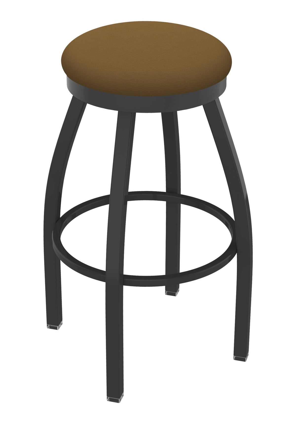Swivel Counter Stool with Pewter Finish and Saddle Seat M346231