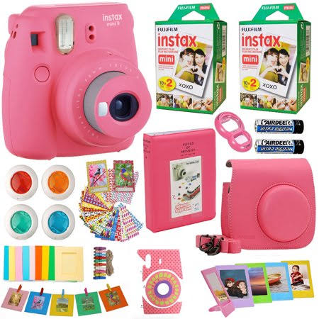 Cobalt Blue Instant Camera with 40pk Film, Camera Case, Frames, Photo Album J370
