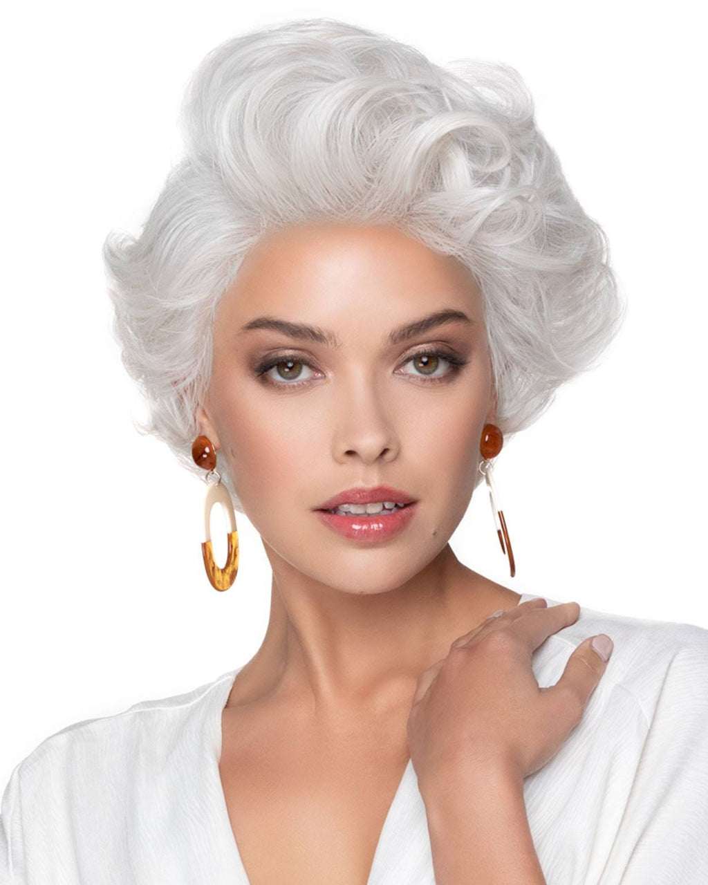 Tapered Curls Lace Front Wig Synthetic I5436