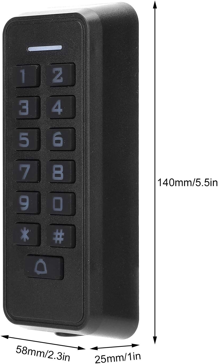 Wireless Access Control Keypad with Backlight, 125KHz RFID Reader, Wiegand26, 10000 Users T6507