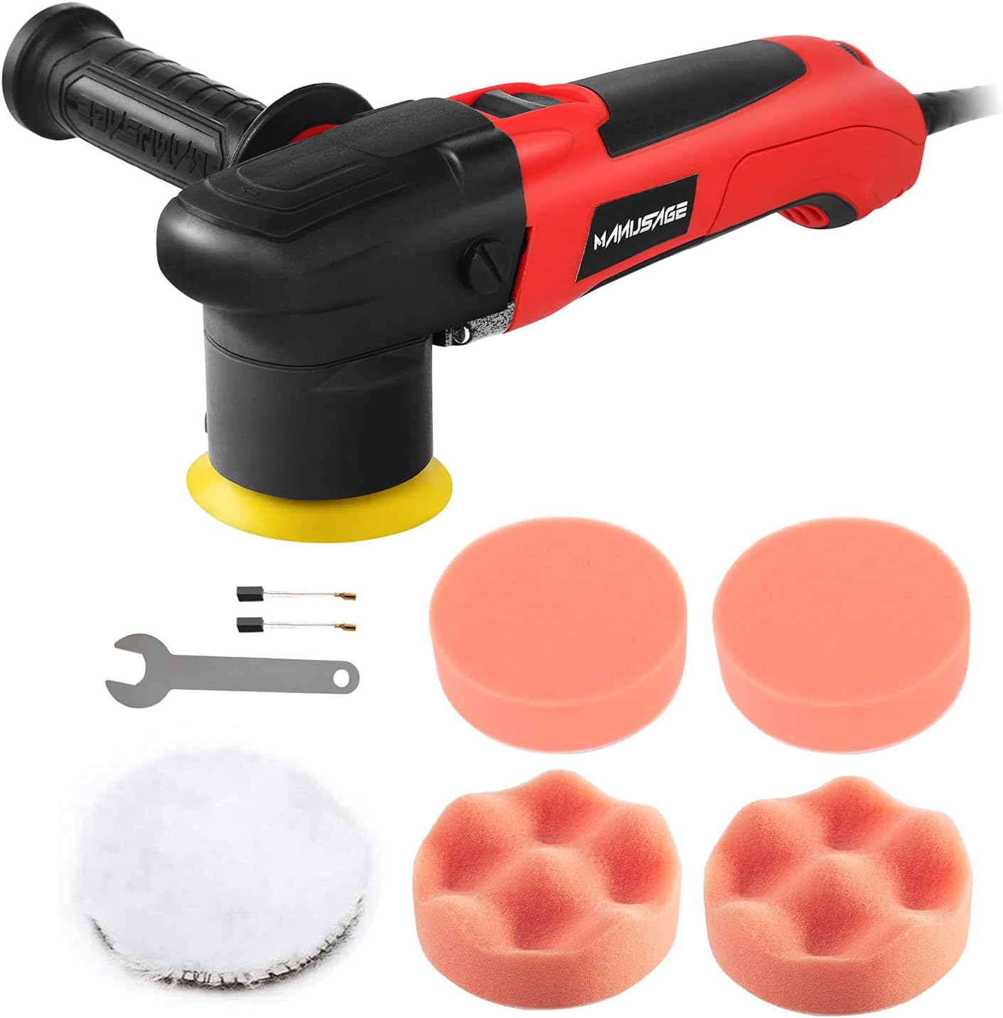 6-Inch Dual Action Random Orbital Polisher with Two Detachable Handles L30114