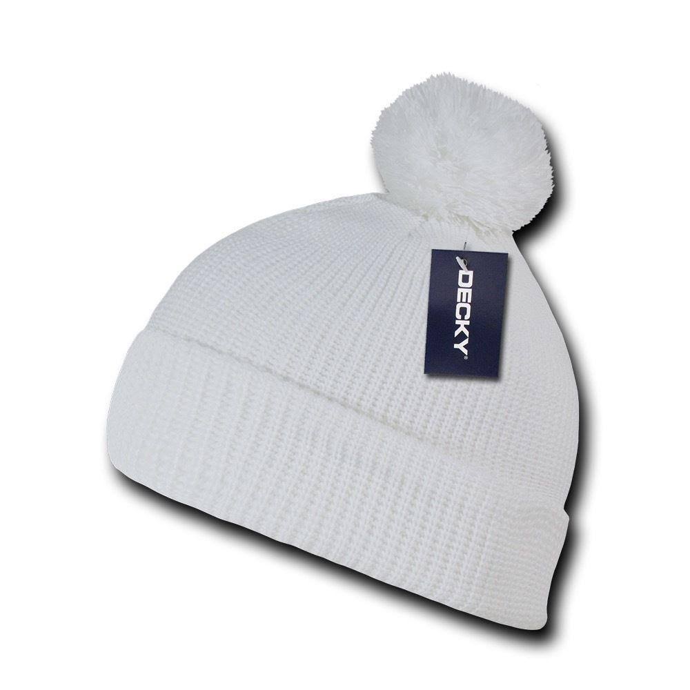 1 Dozen Knitted Pom Pom Beanies H631