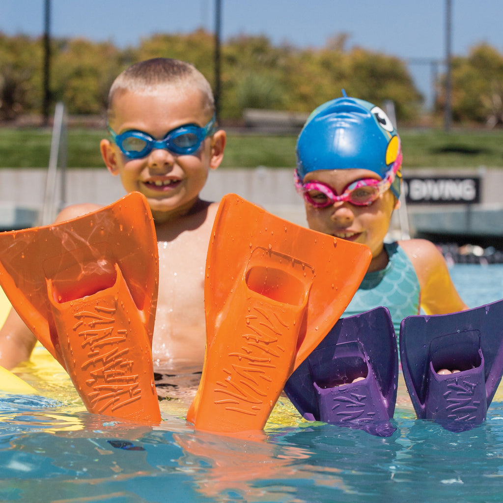 Orange Swim Fins for Kids U9737