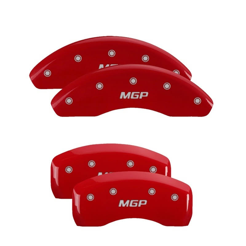 4 Caliper Covers Yellow Finish Black E9697