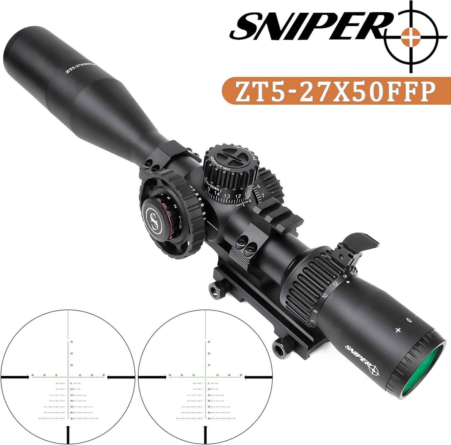 5-27x50 FFP Scope with Scope Mount O2626
