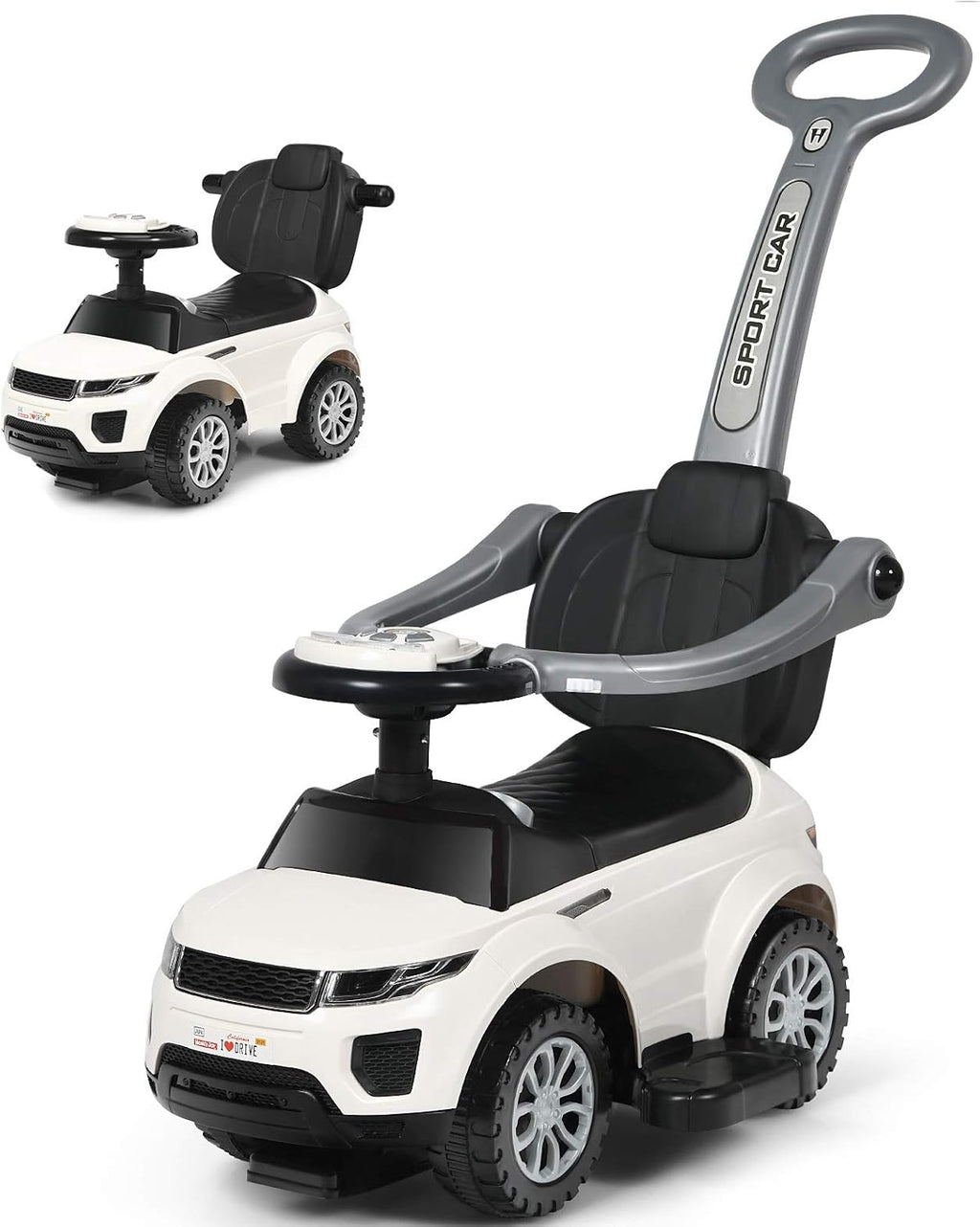 Pink 3 in 1 Ride on Push Car with Parental Handle J59385