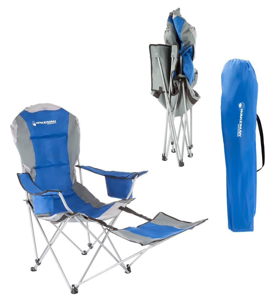 Blue Camp Chair with Footrest N260983