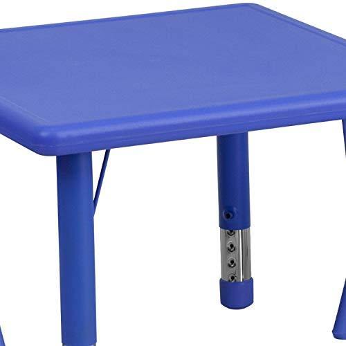 Blue Plastic Height Adjustable Activity Table Set with 2 Chairs T519