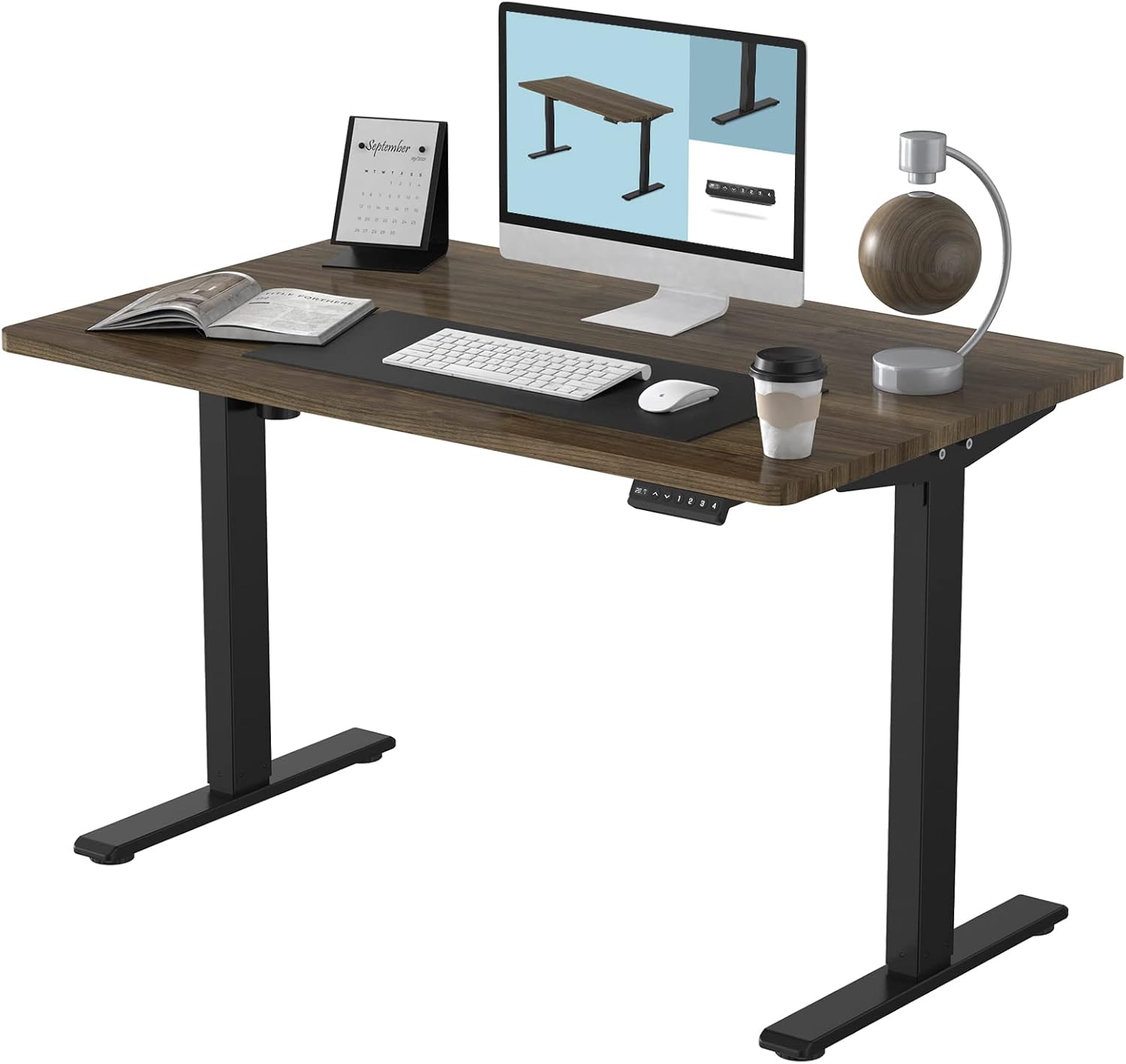 48 x 30 Inches Electric Standing Desk with Memory Controller V665