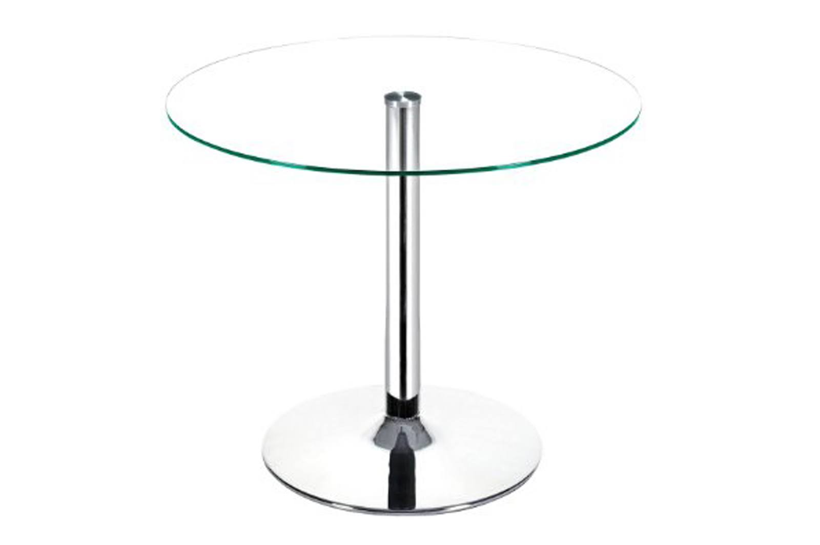 Chrome Clear Glass Dining Table E943