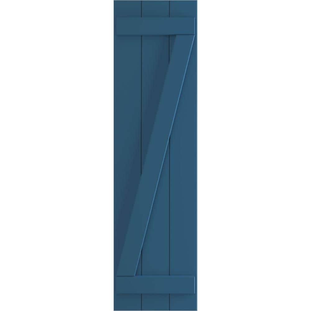 16 1/8x22W x 41x22H PVC Three Board Joined Board-n-Batten Shutters W796763