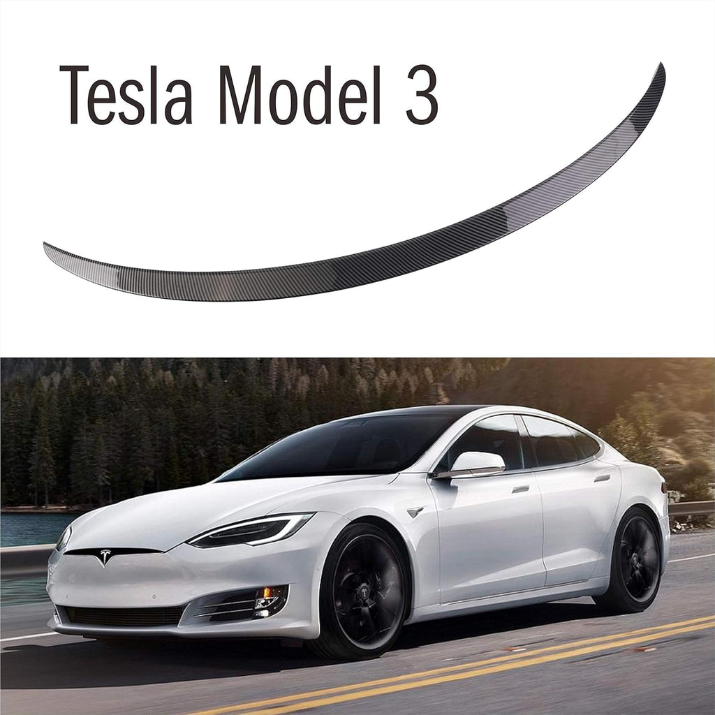 Carbon Fiber Pattern Spoiler for Tesla Model 3, Pack of 2 O670001