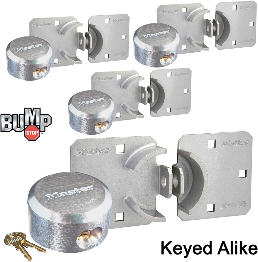 4 Keyed Alike Padlocks with Hidden Shackle B84212