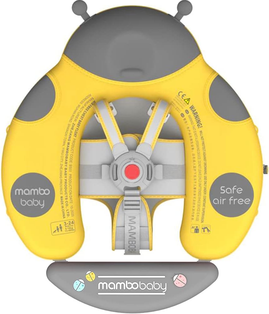 Pink Ladybug Baby Swim Ring with Removable UPF 50+ Canopy H786