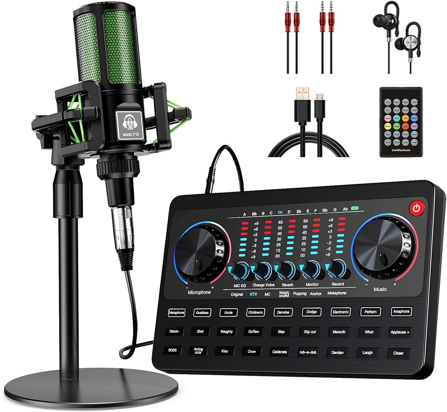 Podcast Equipment Bundle with 3.5mm Microphone Mixer K340