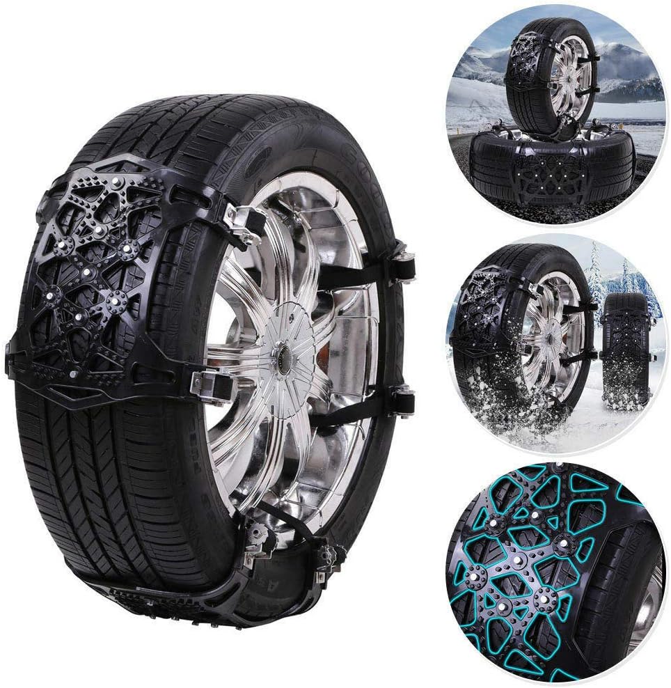 6pcs Universal Adjustable Emergency Traction Chains for 165-275mm Tires M63560