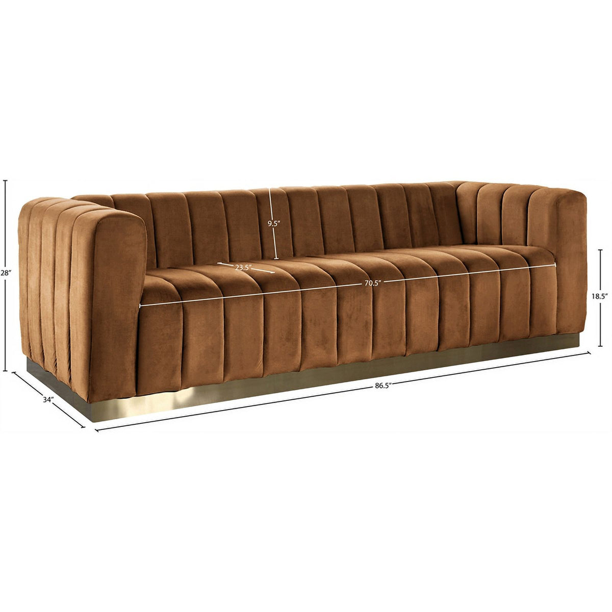 Saddle Velvet Sofa T48453