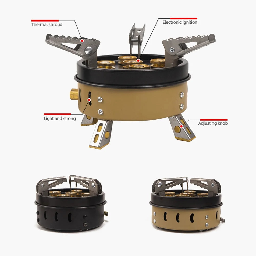 Portable Outdoor Camping Stove, Foldable Gas Cooker A5022