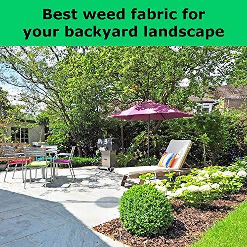 Heavy Duty Garden Landscape Fabric Ground Cover 6x300 ft 1.8 oz T44339