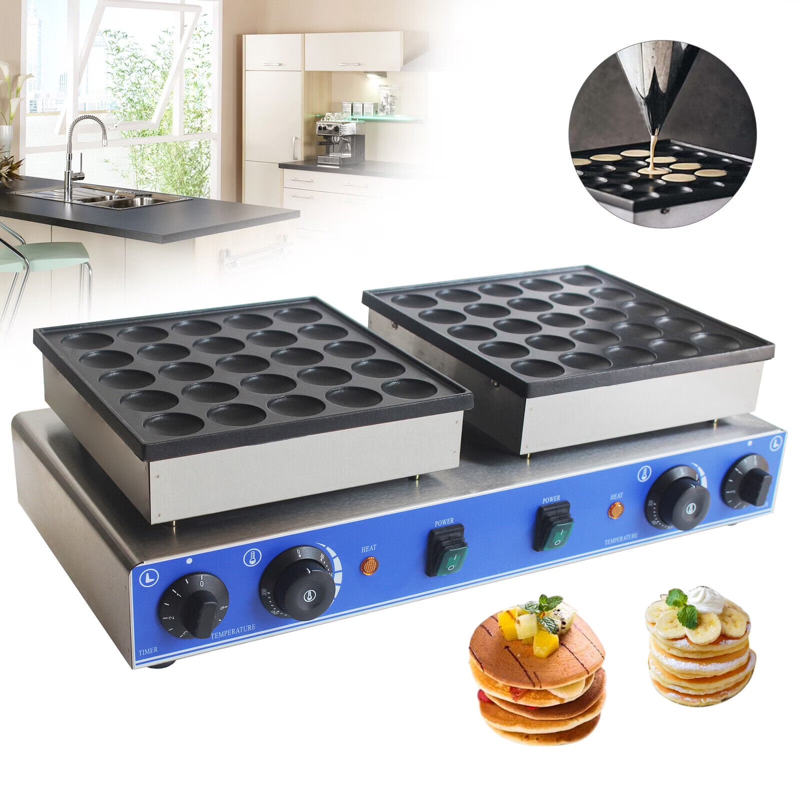 50 Holes Mini Dutch Nonstick Pancake Baker L39140