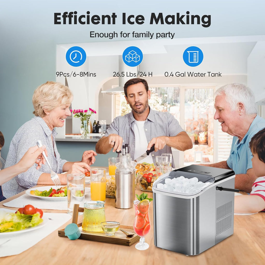 Countertop Ice Maker with Ice Scoop and Basket N48727