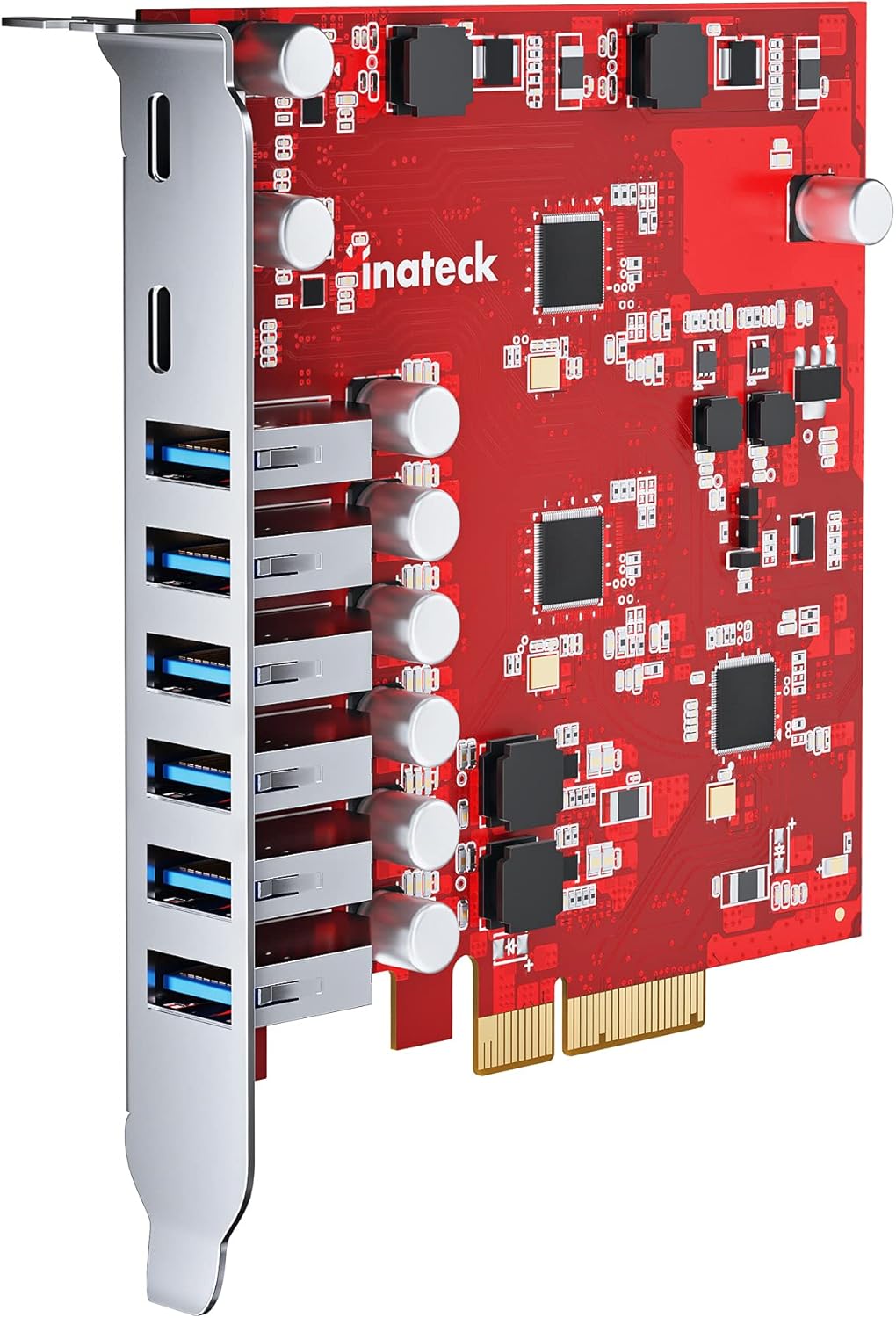 PCIe to USB 3.2 Gen 2 Extension Card, 6 USB Type-A and 2 USB Type-C Ports, Pack of 2 W35586
